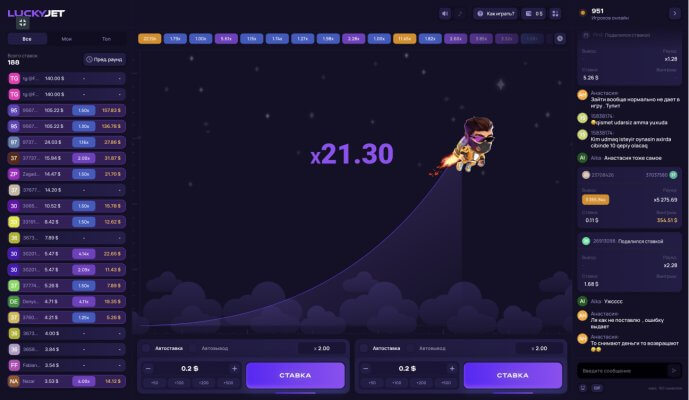 Lucky Jet — играть на официальном сайте 1win
